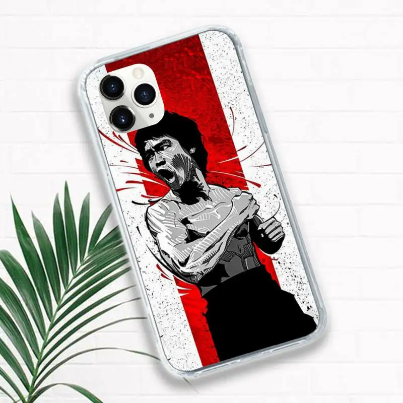 

Bruce Lee Kung Fu star Phone Case for iPhone 11 12 pro XS MAX 8 7 6 6S Plus X 5S SE 2020 XR mini Luxury brand shell funda