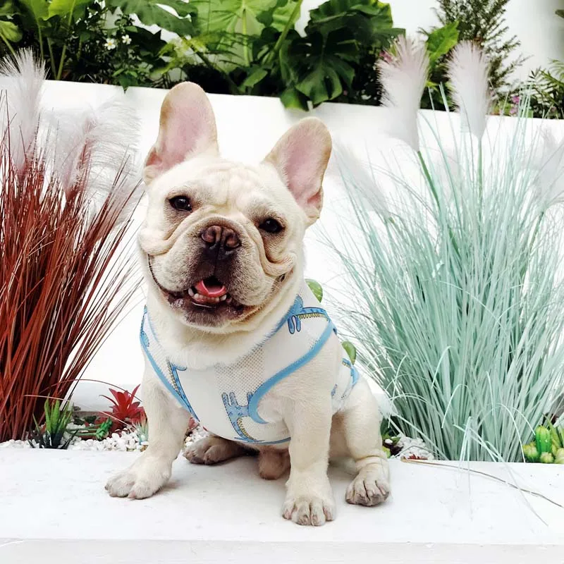 Одежда для французского бульдога сетчатый жилет собак рубашка летняя одежда