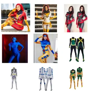 halloween x men cosplay costumes x men dark phoenix jean grey suits rogue zentai kitty pryde shadowcat storm mystique bodysuit free global shipping