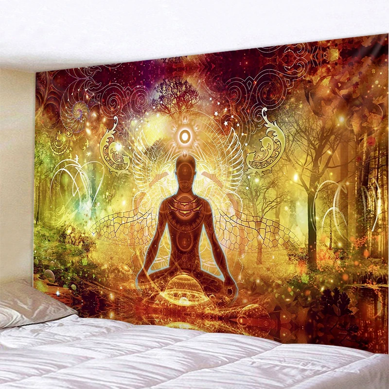 

Yoga Zen Tapestry Indian Mandala Tapestry Bohemian Hippie Tapestry Gypsies Psychedelic Tapiz Witchcraft Tapestry
