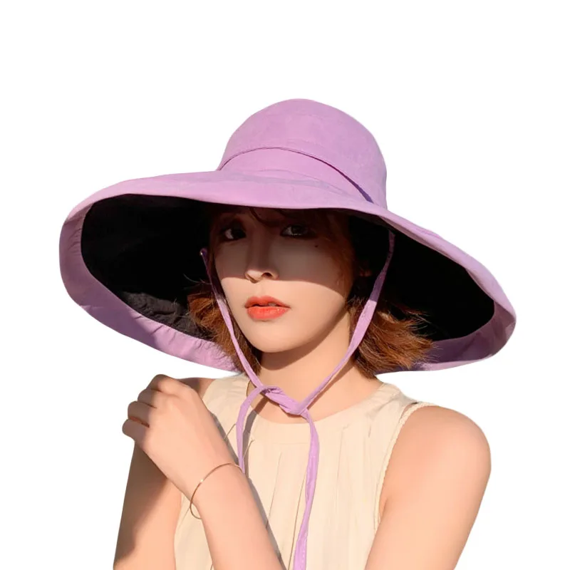 Шляпа Женская Солнцезащитная с широкими полями Пляжная Панама Складная