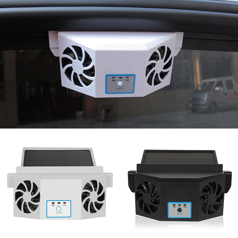 

Car Exhaust Car Automotive Exhaust Fan Solar Powered Air Cooler Circulations Ventilator Radiator Car Accessories