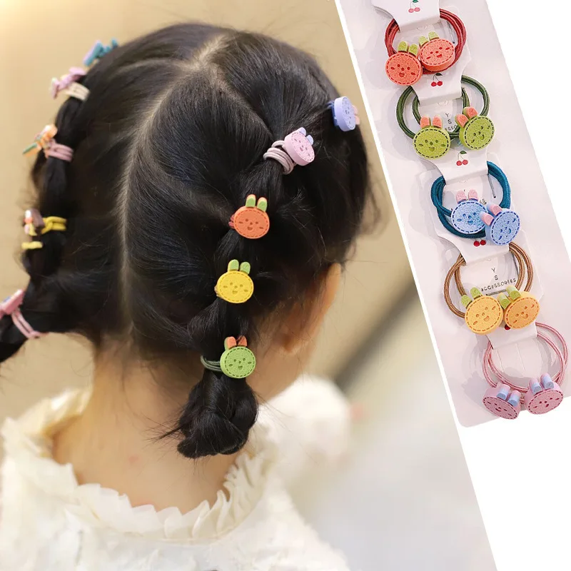 Набор милых девушек милые цветочные и фруктовые узоры веревка для волос женская