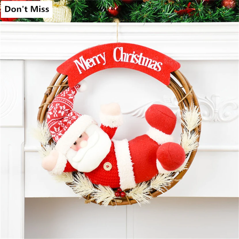 Санта-Клаус Снеговик Рождественская Гирлянда новогодняя красная елка украшения