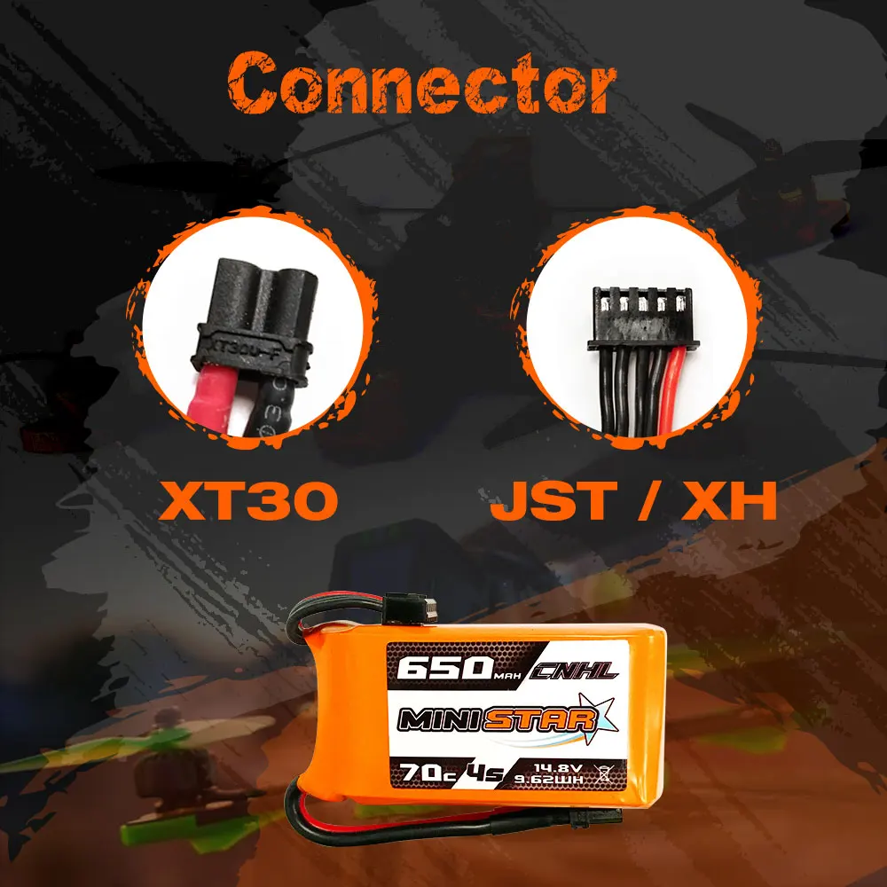 3 шт. CNHL MiniStar 14 8 v 650mAh литий полимерный Батарея 4s 70C с XT30U штекер RC батареи для