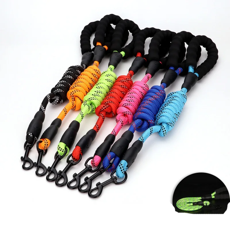 Светоотражающий Поводок для собак 7 цветов нейлоновые поводки средних/больших