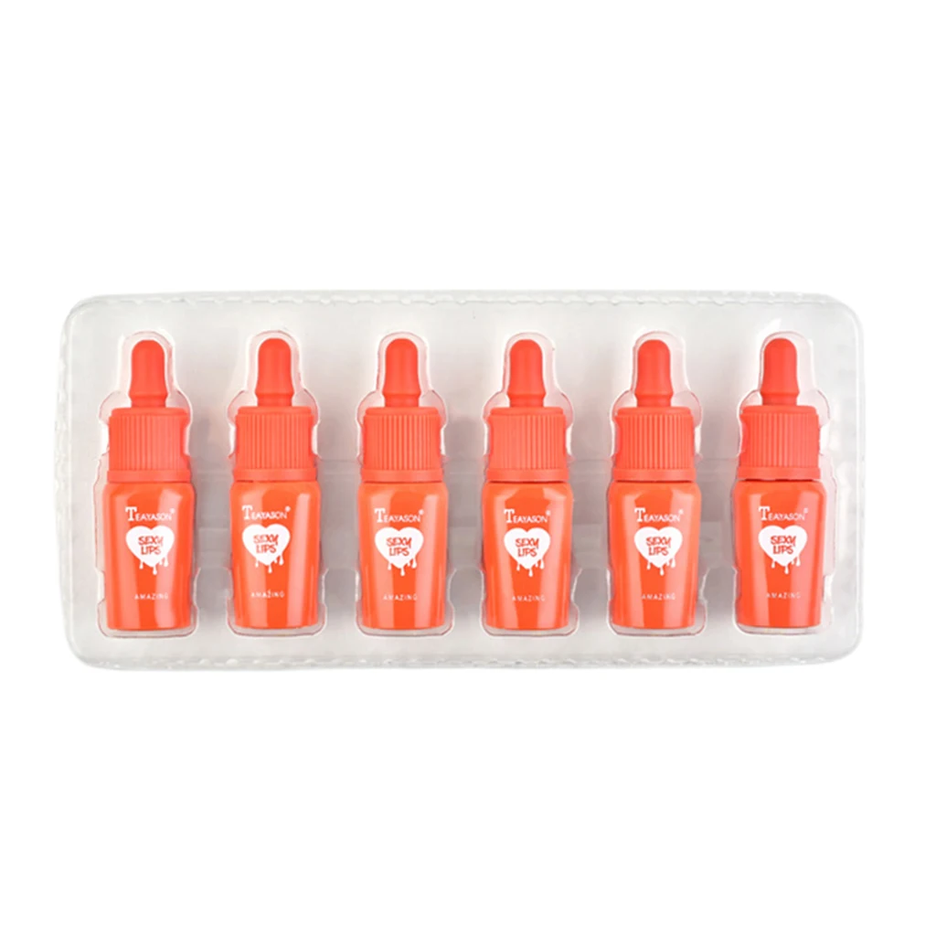 6x женский Гладкий Блеск для губ подарок увлажняющая жидкая губная помада набор
