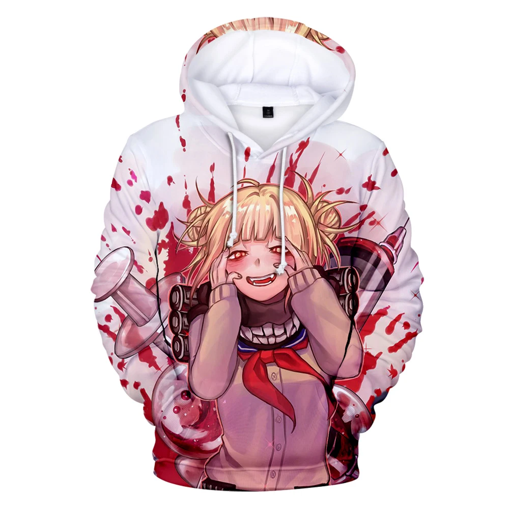 

Модные аниме Himiko Toga 3d толстовки для мужчин женщин детей осень зима круглый вырез прекрасный Himiko Toga для мальчиков/девочек толстовки оверсайз