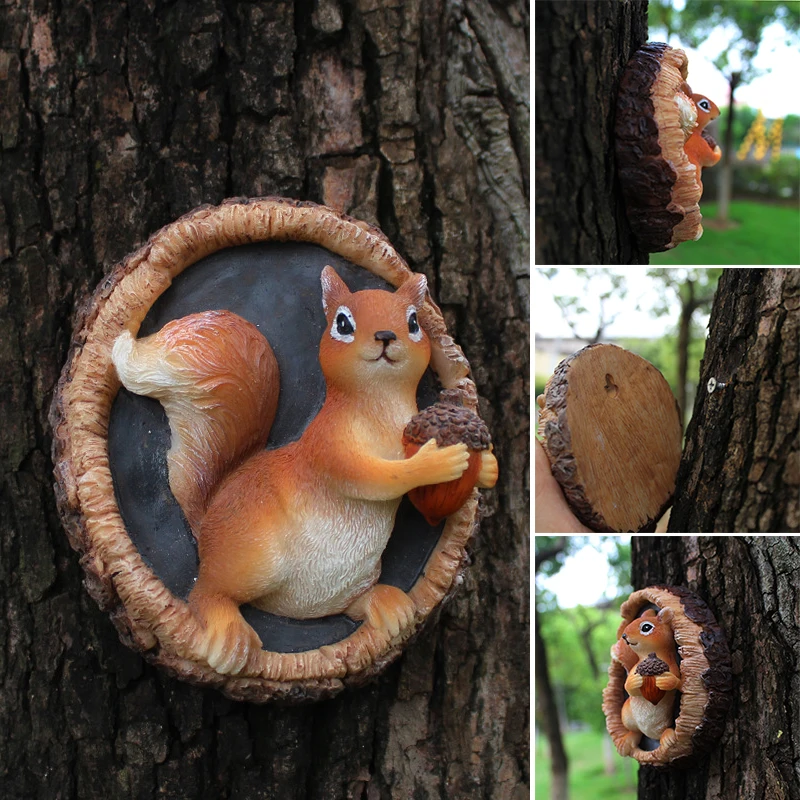 

Милая белка, подвесное украшение, ручная роспись, подвеска из смолы для украшения дома, сада, двора