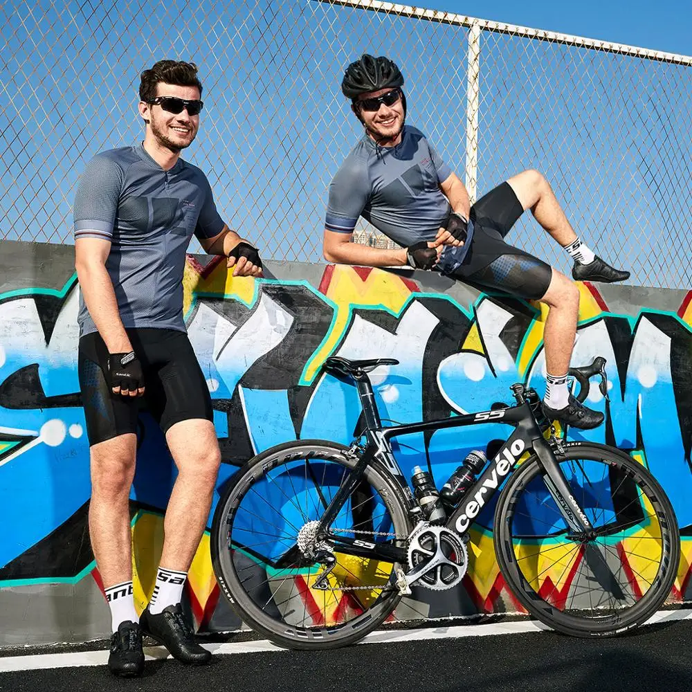 Santic мужские велосипедные шорты Coolmax 4D мягкие противоударные для велосипедистов