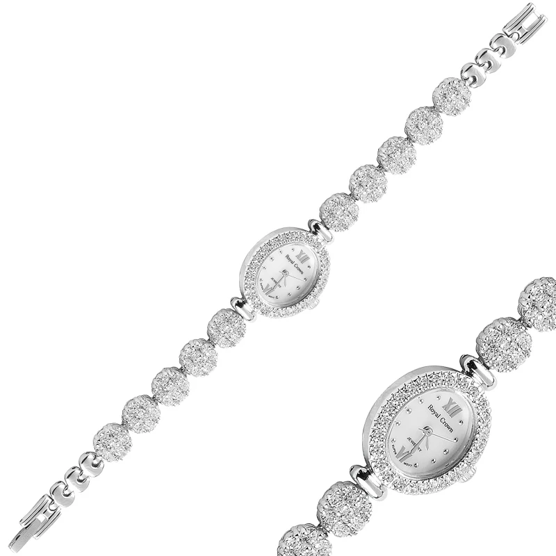 

Серебряные циркониевые наручные часы Silverlina