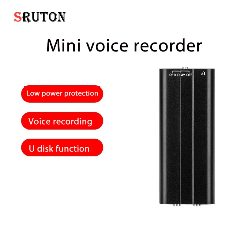 

SRUTON 2022 Smallest Mini USB Pen Voice Activated 32GB Digital Audio Voice Recorder Mp3 Player 192Kbps Voice Activated Recorder