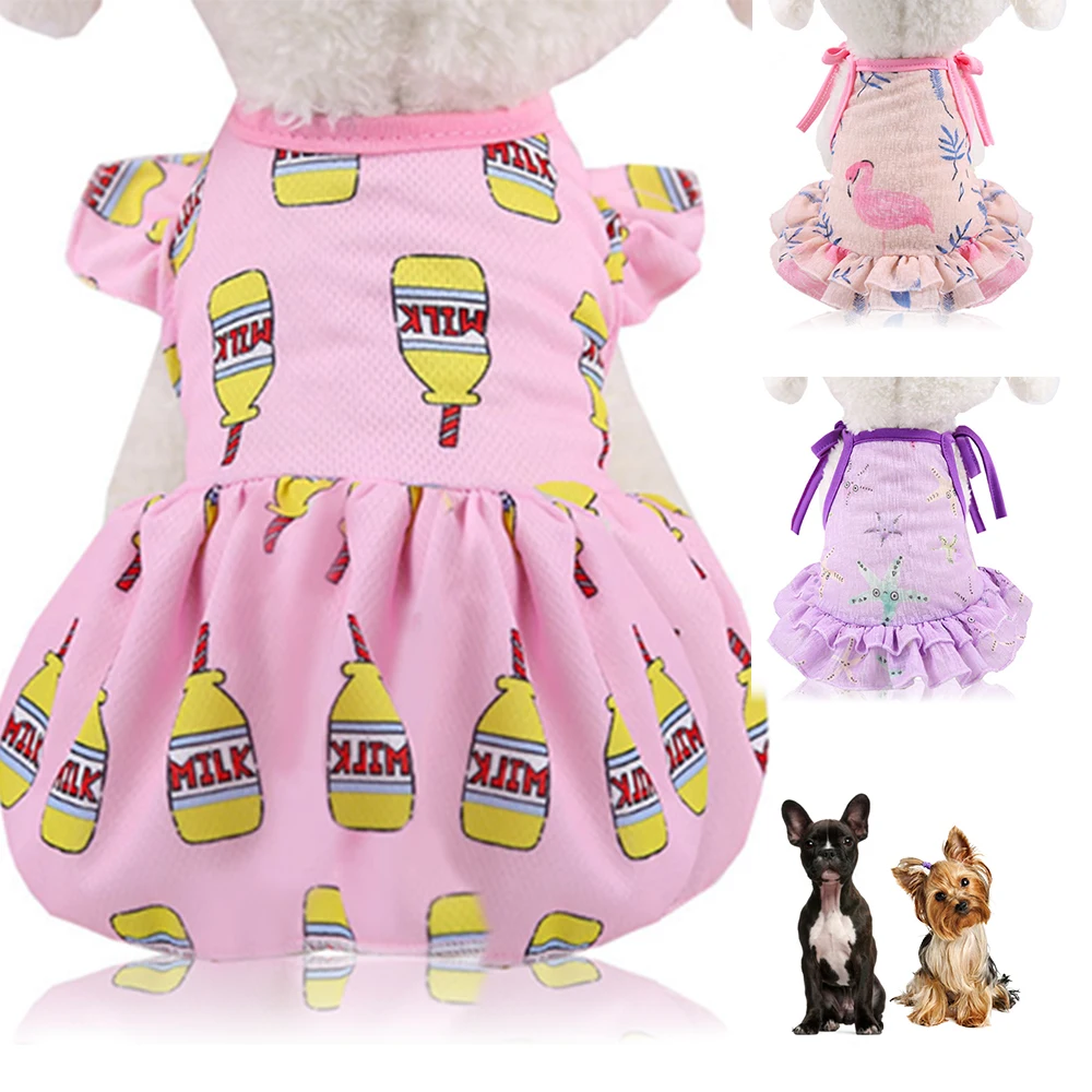 XS XXL сетка летняя одежда для собак Одежда красивая платье кошек футболка жилетка