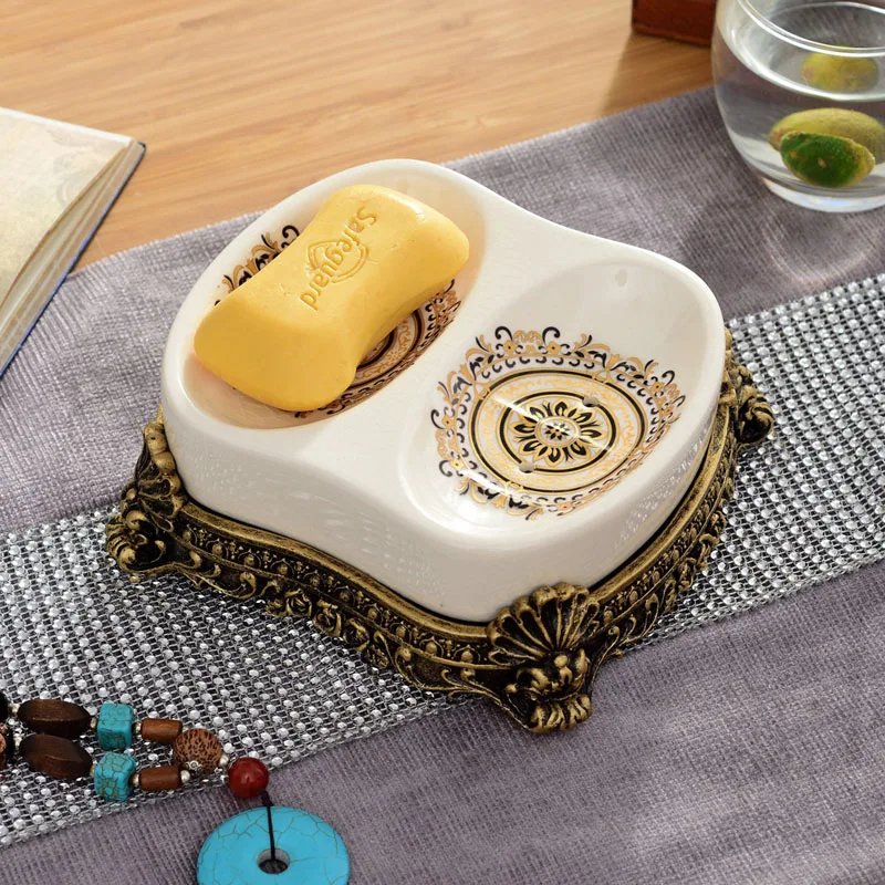 Креативный керамический держатель GOALONE для мыла с отверстиями слива ручной