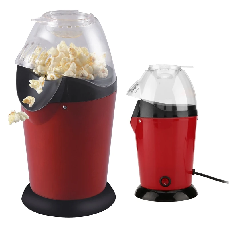 

Portable Electric Popcorn Maker Home Round/Square Hot Air Popcorn Making Machine Kitchen Desktop Mini Diy Corn Maker 1200W