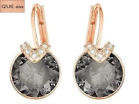 qsjie high quality swa simple new ear nail earrings5 glamorous fashion jewelry