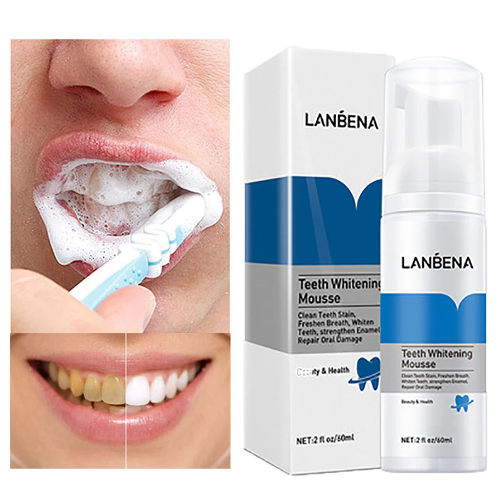 

2021 New Teeth Whitening Mousse Toothpaste Dental Oral Hygiene Remove Stains Plaque Teeth Cleaning Tooth White Tool Fresh Breath