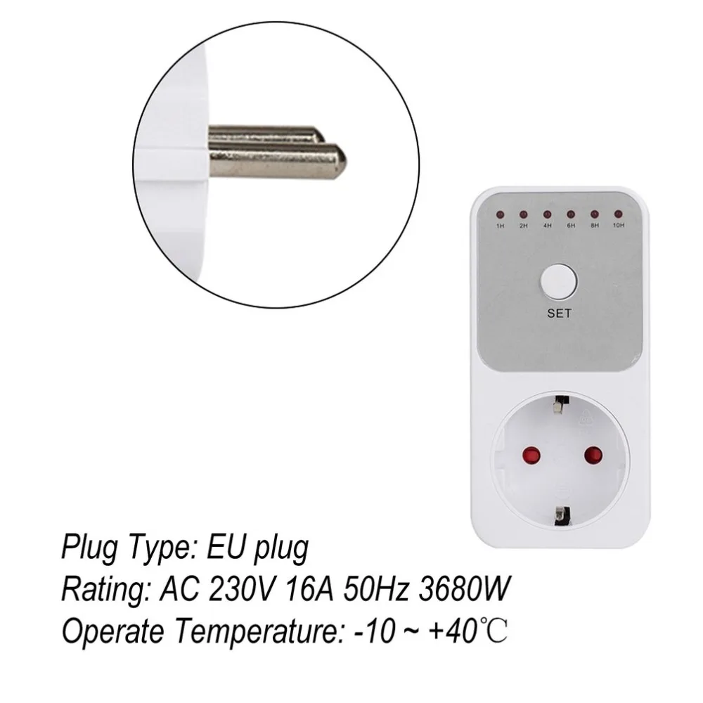 Мини светодиодный таймер обратного отсчета 120V 15A 1h 10h розетка контроль Plug in Time для