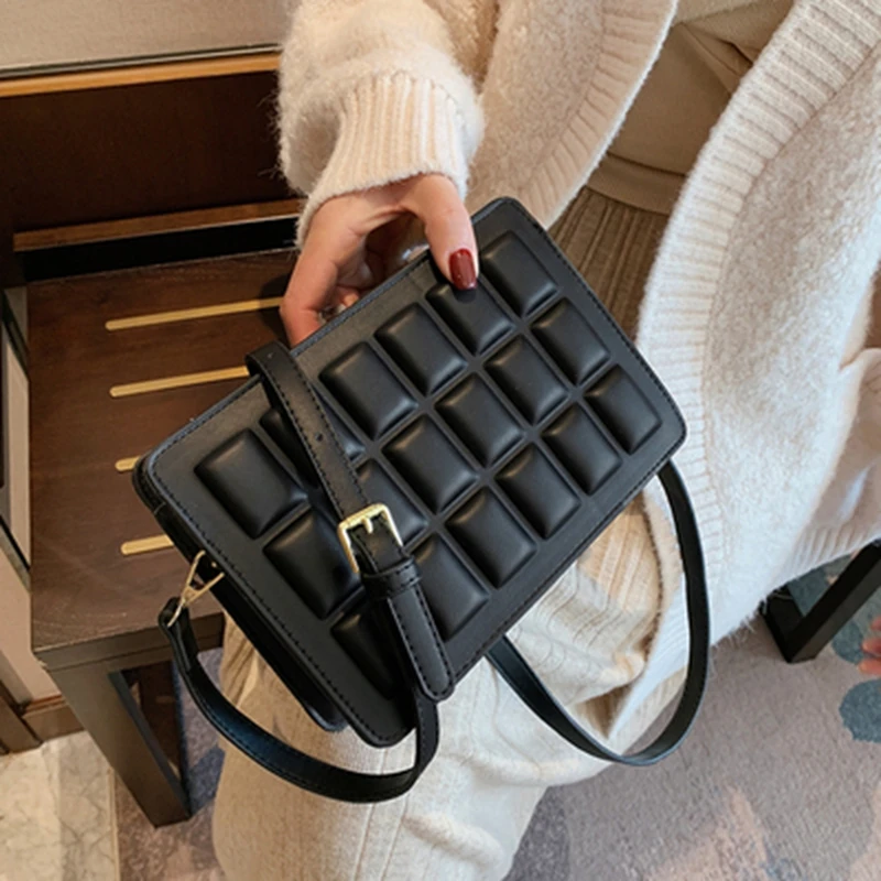 

All-Match Women Shoulder Bag Retro Chocolate 2021 Square Shoulder Messenger Bag For Women Handbag Single Room Belt