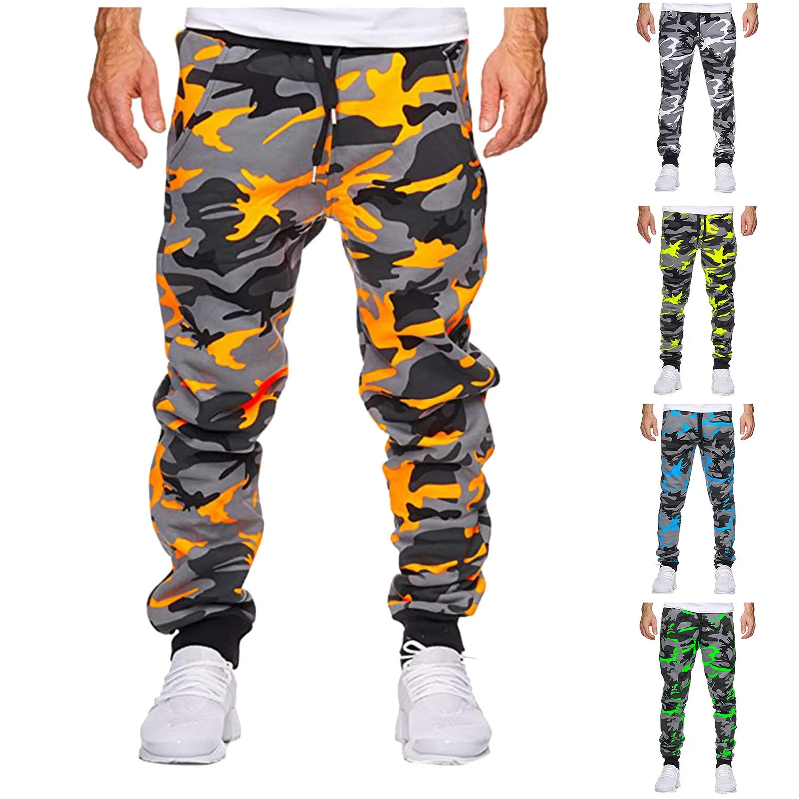 

Men's Camouflage Print Shot Sports Jogging Fitness Casual Trousers Oversize Trousers Tactical Clothing Men Clothes Cargo Pants
