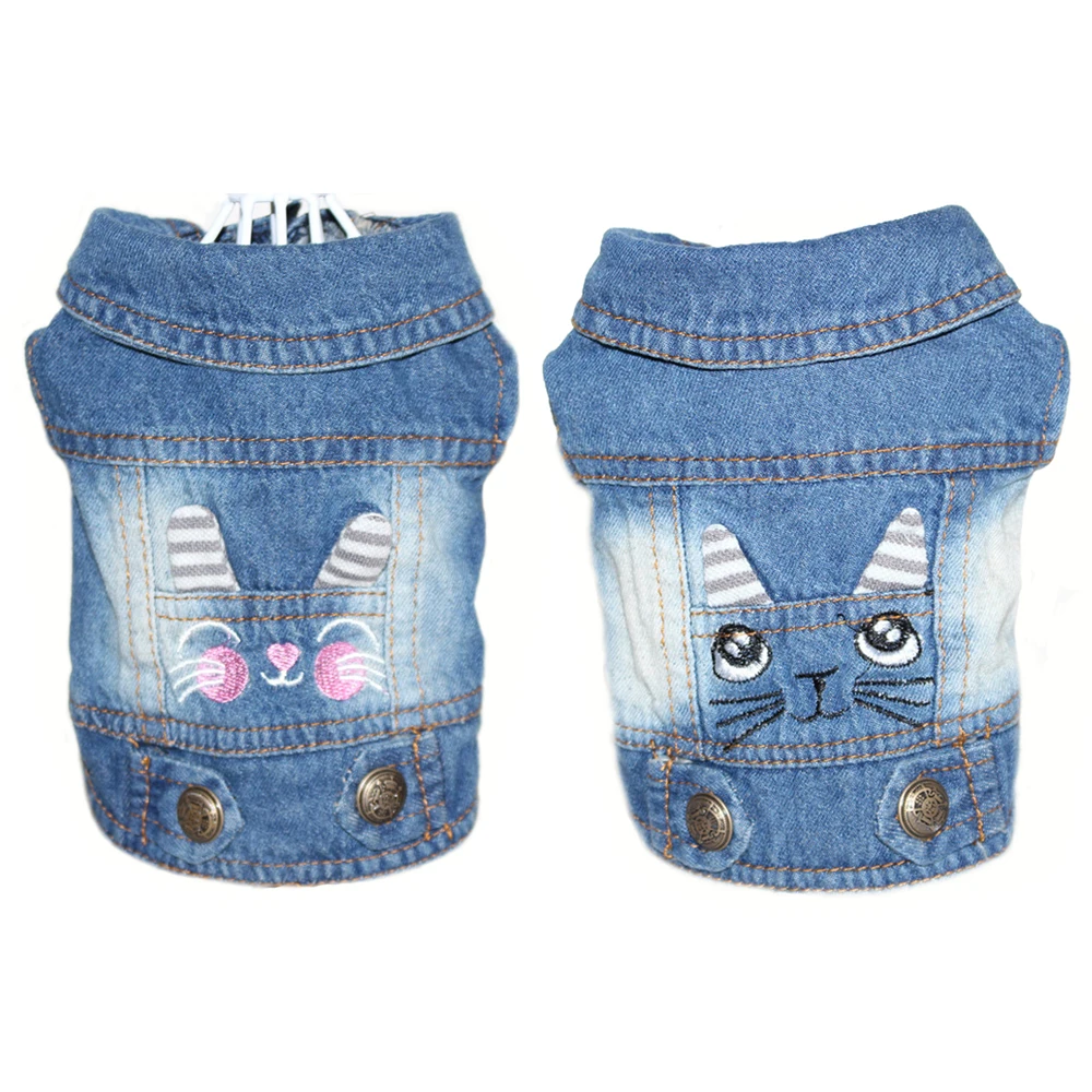 Классический щенок джинсовая куртка Прохладный синие джинсы пальто для малых и
