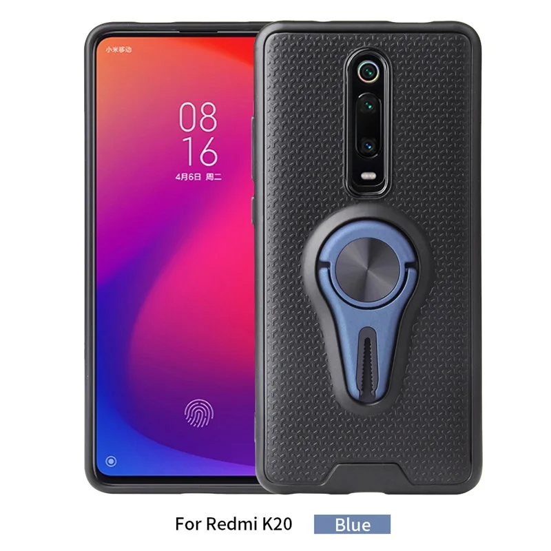 Синий Чехол для Xiaomi Mi 9 T, роскошный автомобильный воздушный выход, полное кольцо, магнетизм, задняя крышка для телефона, СПС Xiaomi Mi 9T Pro, чехол, корпус - Цвет: Синий