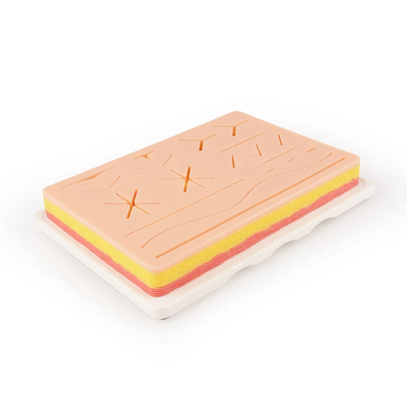 

Suture Training Kit, Skin Operate Suture Practice Model Training Pad Needle Scissors Tool Kit Teaching Equipment