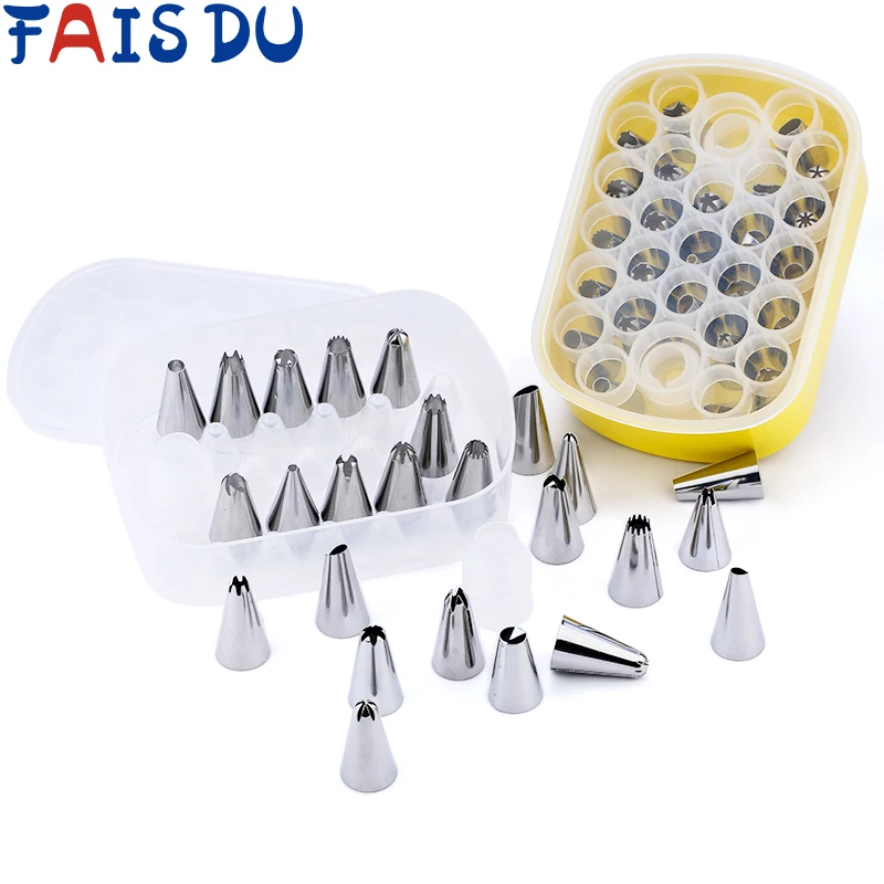 Кондитерские насадки для украшения тортов набор из 24 насадок крема глазировки