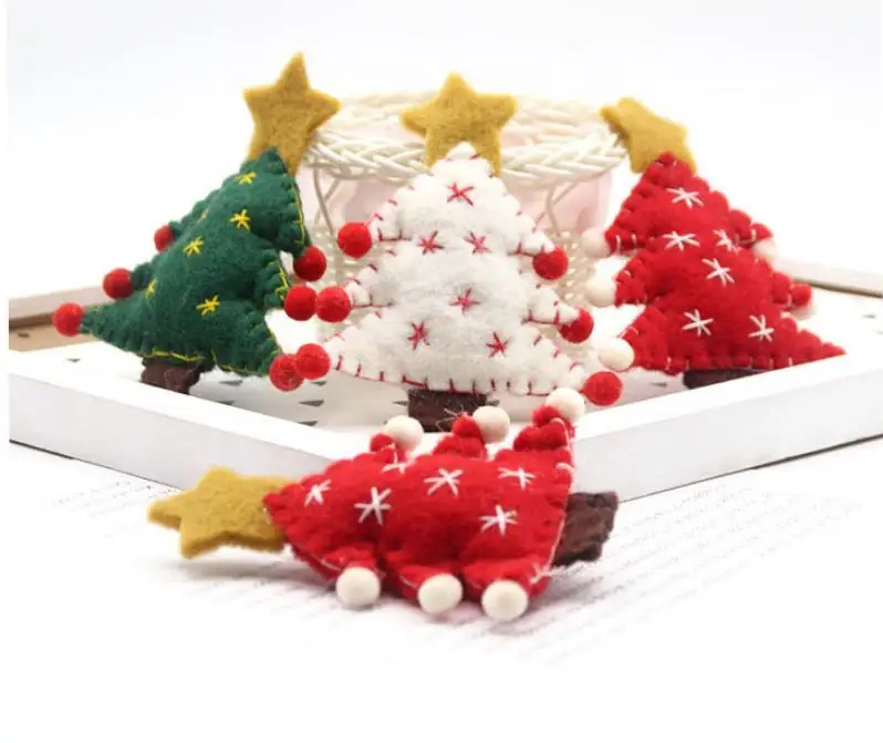 

Рождественская елка "сделай сам" маленький кулон креативное шерстяное войлочные рождественские изделия ручной работы Рождественский вено...