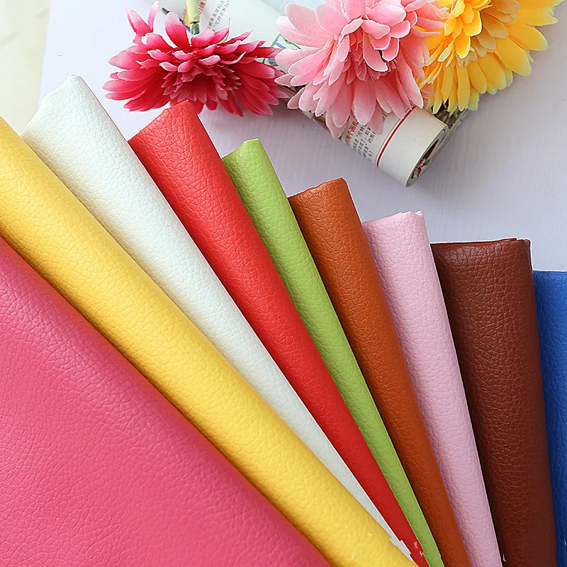 

Buulqo Big Lychee Pu Leather Faux embossed Nice PU leather, Faux Leather Fabric for Sewing, PU artificial leather 50x35cm