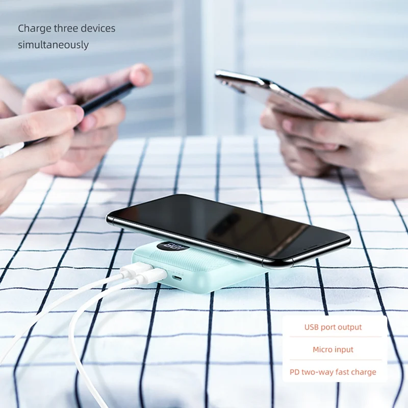 ROCK Mini Power Bank 10000 мАч светодиодный дисплей PD3.0 QC3.0 Быстрая зарядка портативная