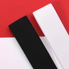 5 м плоская ширина 75 мм черная белая вязаная эластичная лента пояс живот наручный пояс Эластичная лента для шитья нейлон фоторемень