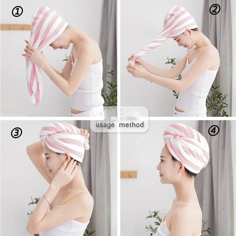 2 шт микрофибра после душа сушки волос обертка для женщин девушек и полотенце