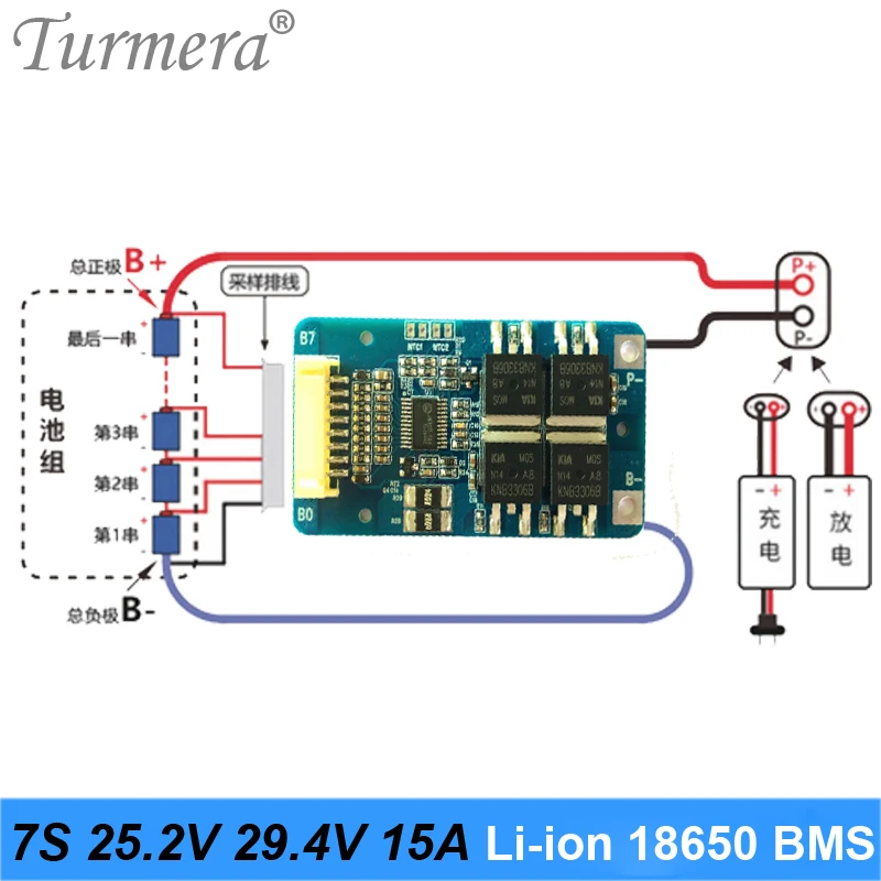 7S 24V 20A 18650 литиевая батарея Защитная плата для 25 2 V 29 4 E bike scooter Battery BMS Suit a Power Wheels