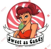 sexy sweet as candy pinup girl vinyl sticker decal bumpersticker motorcycle decals