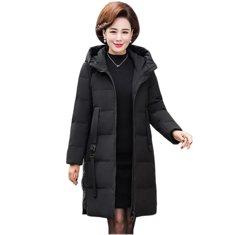 Зимняя пуховая куртка для женщин среднего возраста белые пуховые пальто размера