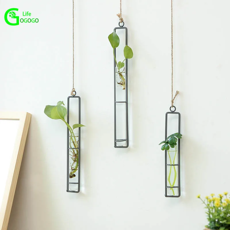 1 шт. Террариум Гидропонные вазы для растений настенный цветок ваза железная