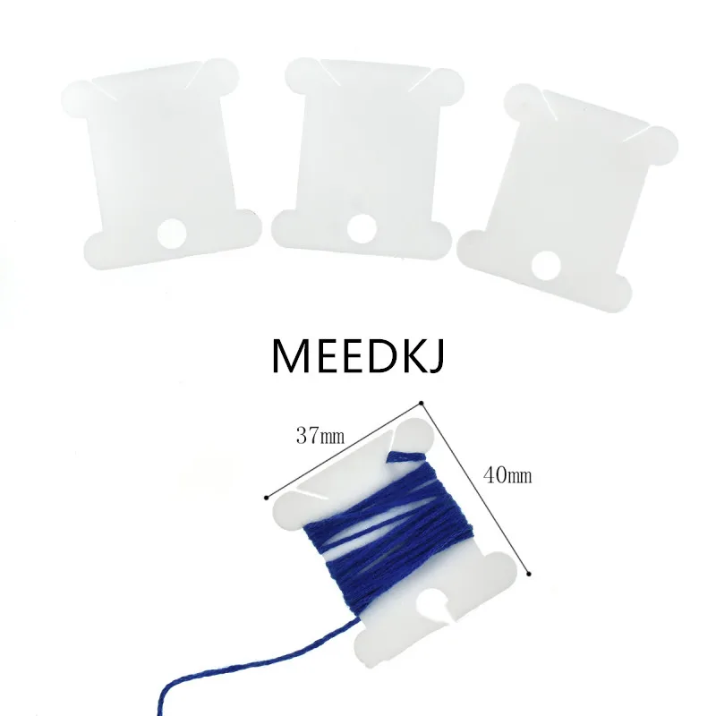 

Weaving 1PCS wire winder and 30PCS wire card embroidery plastic bobbin storage rack wire white winding tool
