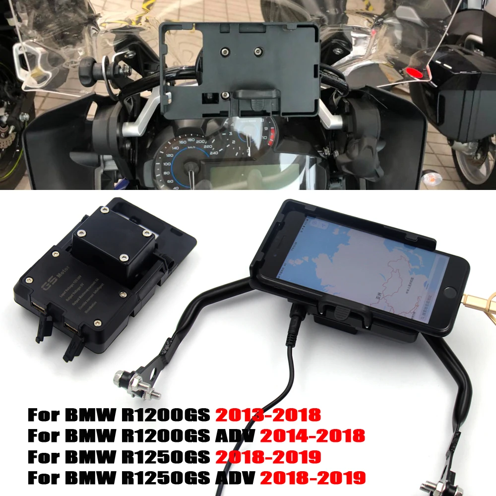 Мотоцикл GPS навигационный кронштейн + мобильный телефон для BMW R1200GS R1250GS 2013 2019 ADV 2014