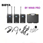 BOYA BY-WM8 Pro K1 K2 BY-WM4 pro UHF двойной беспроводной микрофон для интервью микрофон для iPhone для ПК DSLR видеокамеры