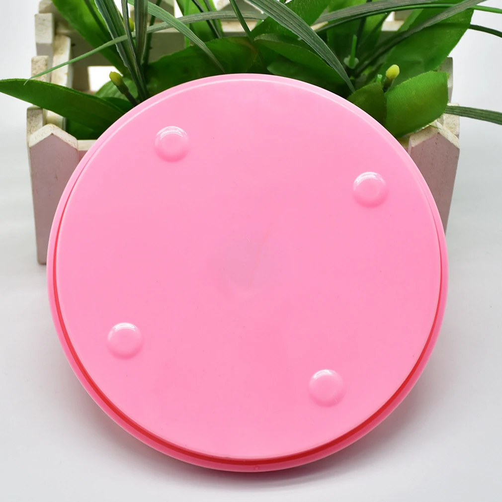 Домашняя DIY вращающаяся подставка для торта на 360 градусов 14 см, для украшения торта, розовая Нескользящая подставка