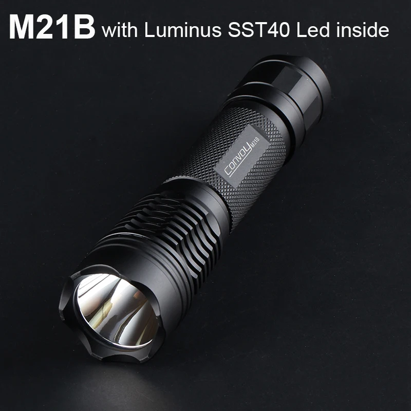 Светодиодный портативный светильник онарик Convoy M21B с Luminus SST40 фонарь EDC 21700/18650, фонарь для кемпинга, тактический мощсветильник онарь