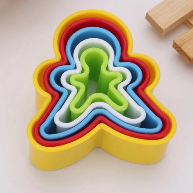 5 шт. красочные формы для печенья набор пластиковых штамп форма вырезания