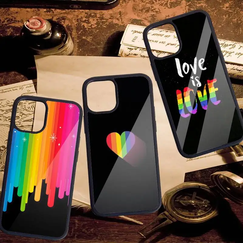

Rainbow art color painting Phone Case PC for iPhone 11 12 pro XS MAX 8 7 6 6S Plus X 5S SE 2020 XR