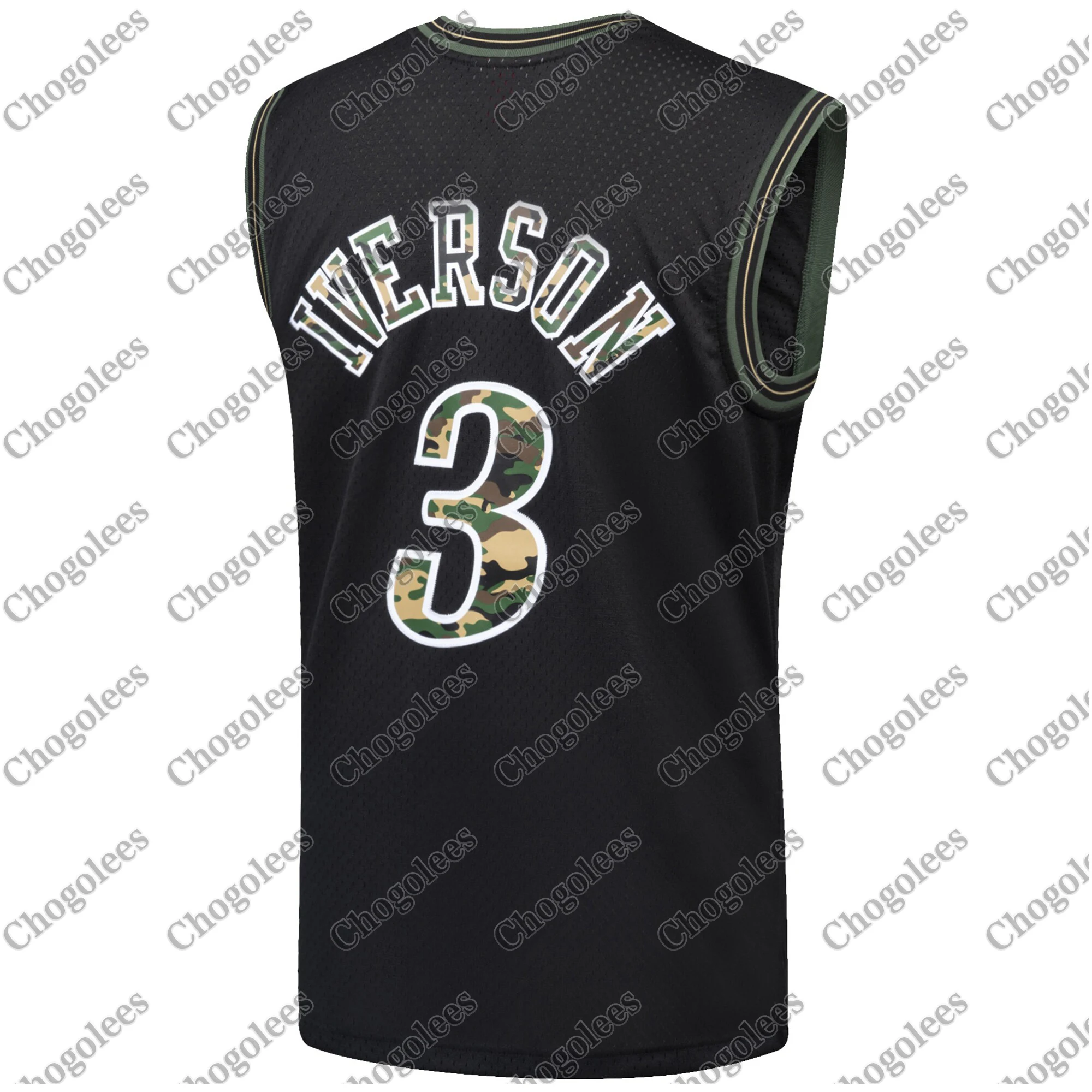 

Men Basketball Jersey Allen Iverson Philadelphia Mitchell & Ness Straight Fire Camo Swingman Jersey Black