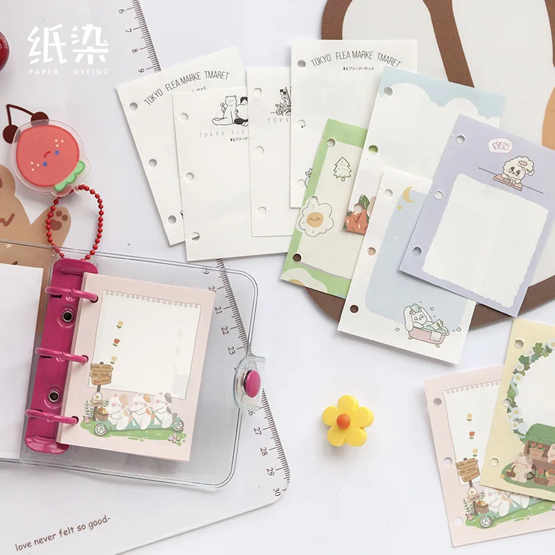 40 листов Токийский продуктовый магазин мини книга с 3 отверстиями дневник