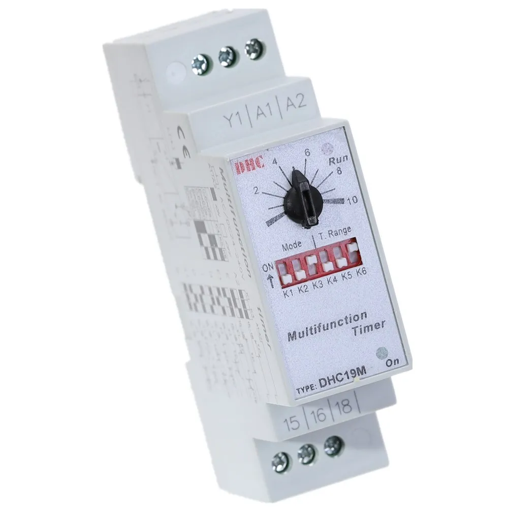 DHC19M Programmable Digital  Multifunction Automatic Timer Relay Switch 0.6S-100H AC/DC 24-240V DHC-19M