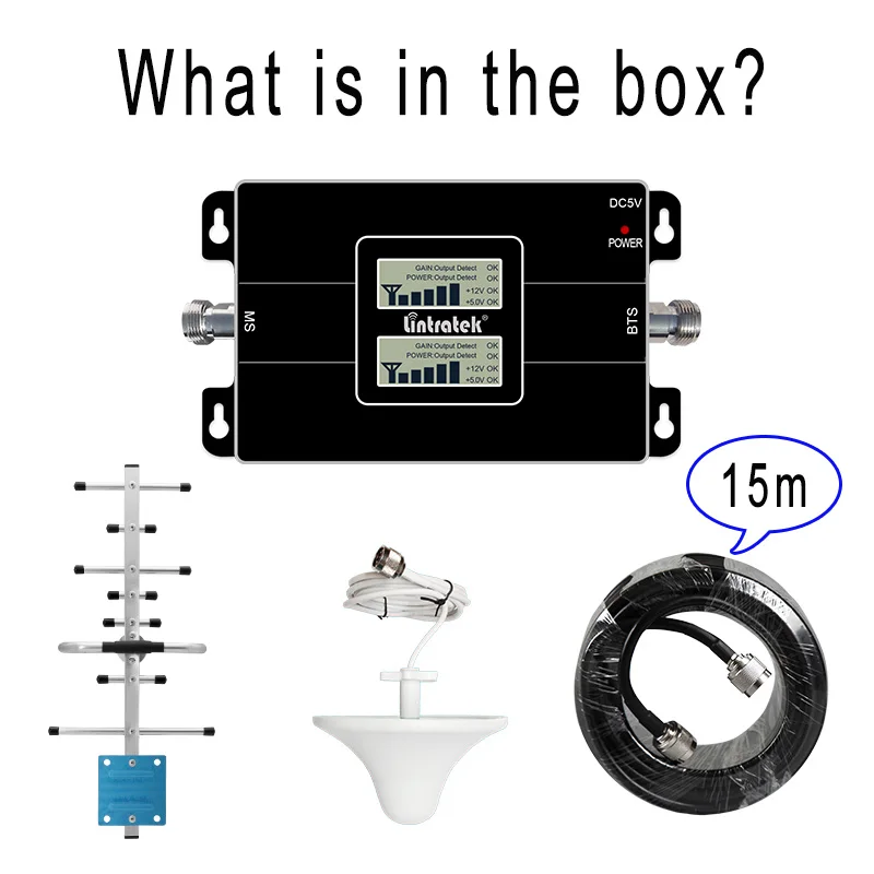 

Lintrarek Signal booster 850 1700Mhz 2G 4G Celluar Repeater CDMA 850MHZ LTE 1700Mhz Amplifier improved Band5+Band4 Phone Signal