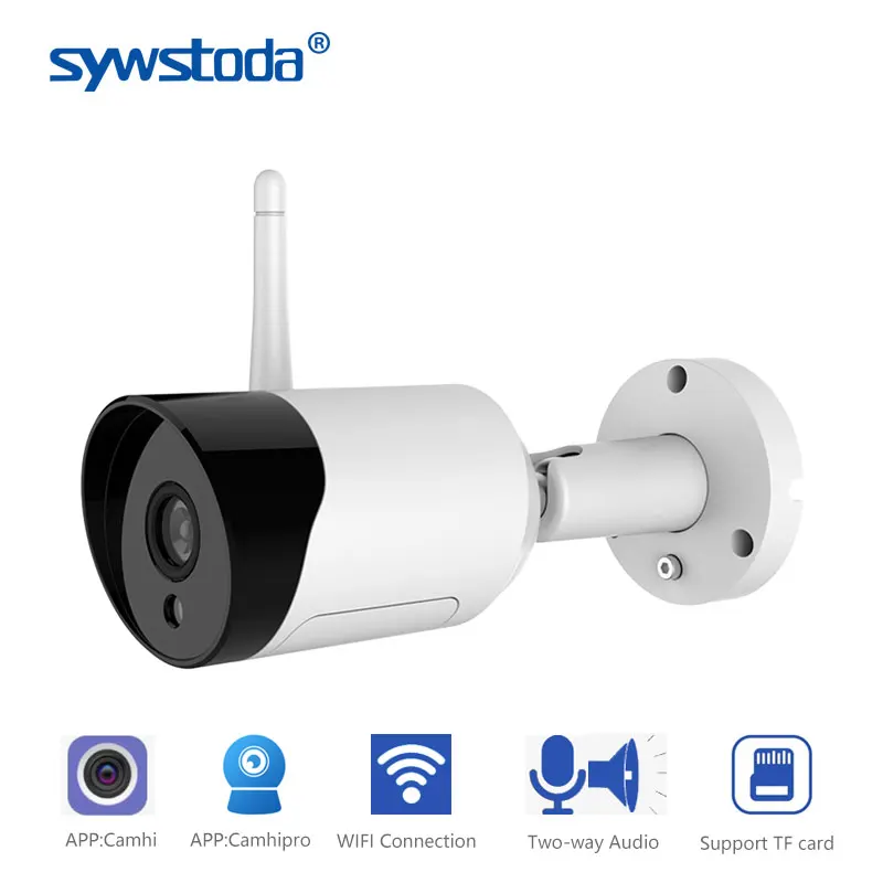 

Wifi Camera 1080P ONVIF Wireless Alarm Push CamHi P2P 2MP CCTV Bullet Outdoor IP Camera With SD Card Slot Max Optional 5MP