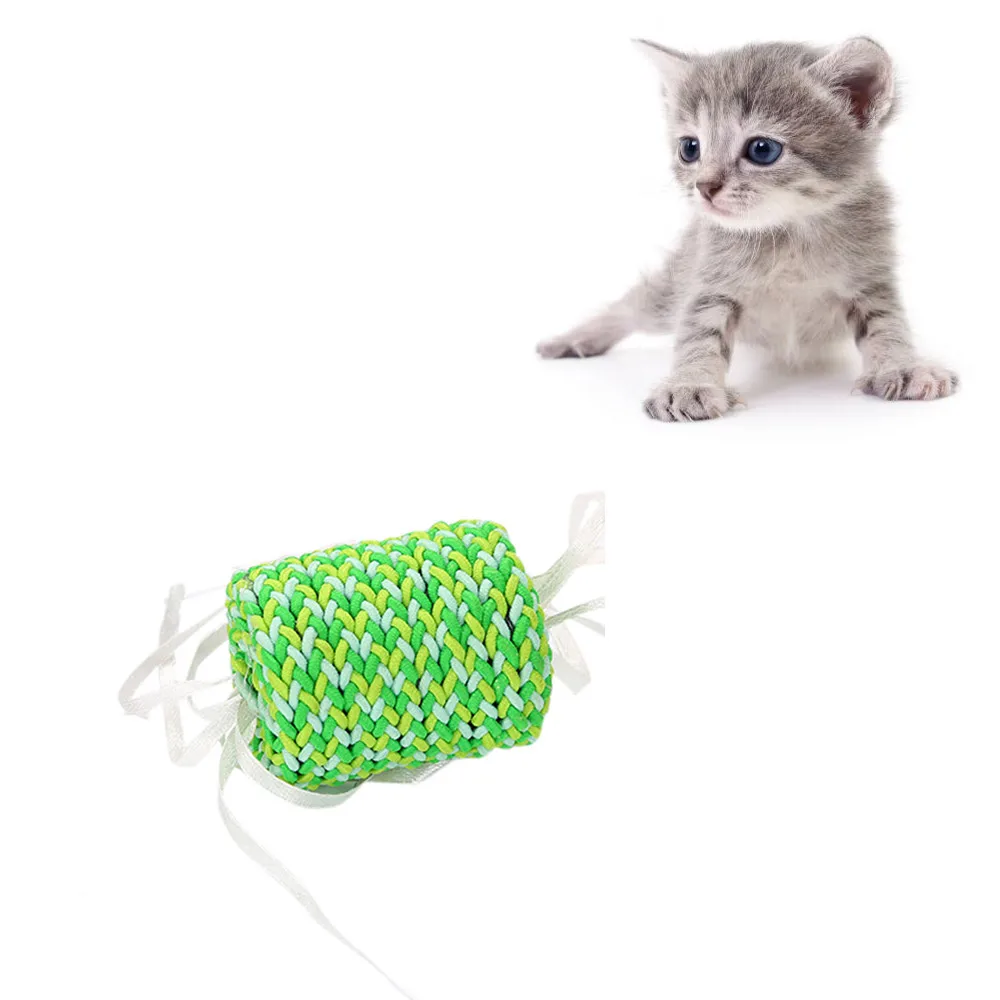 Игрушки для кошек милая игрушка питомца роликовая форма двуглавый ленточный
